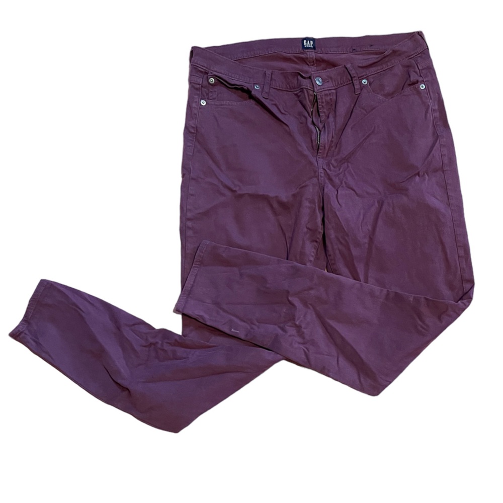 Burgundy skinny jeans